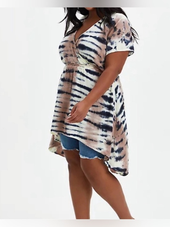 torrid Tops - Torrid Tie Dye High Low Tunic Top